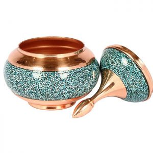 Persian Turquoise Candy Dish, Paradise Design
