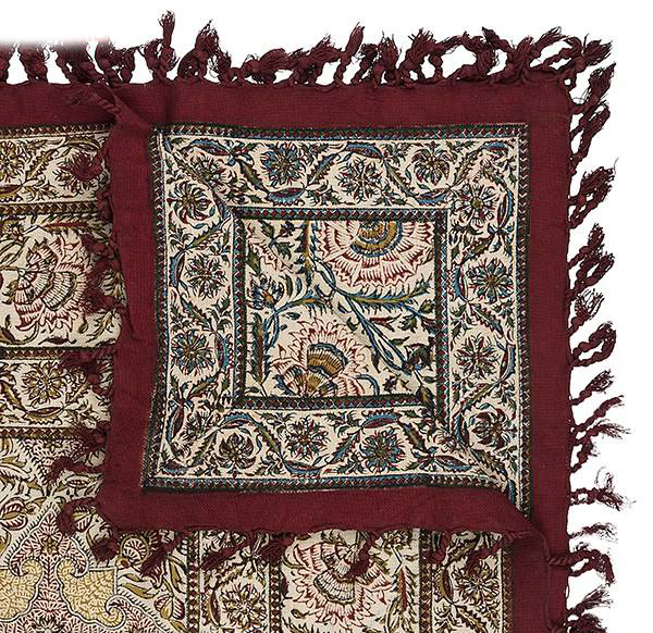 Persian Tapestry ( Qalamkar ) Tablecloth Earth Design - Shop Iran Art