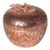 Engraving on Cooper Plated Candy Dish, Apple Design 1