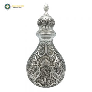 Persian Hand Engraved Cooper Flower Vase Bird Design