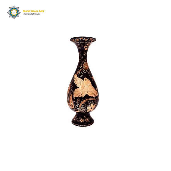 Persian Hand Engraved Copper Flower Vase Eden Design 1