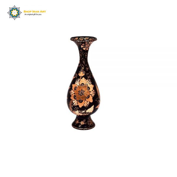 Persian Hand Engraved Copper Flower Vase Eden Design 4