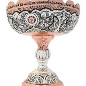 Persian Hand Engraved Traditional Copper Candy Dish, Eden Design 7