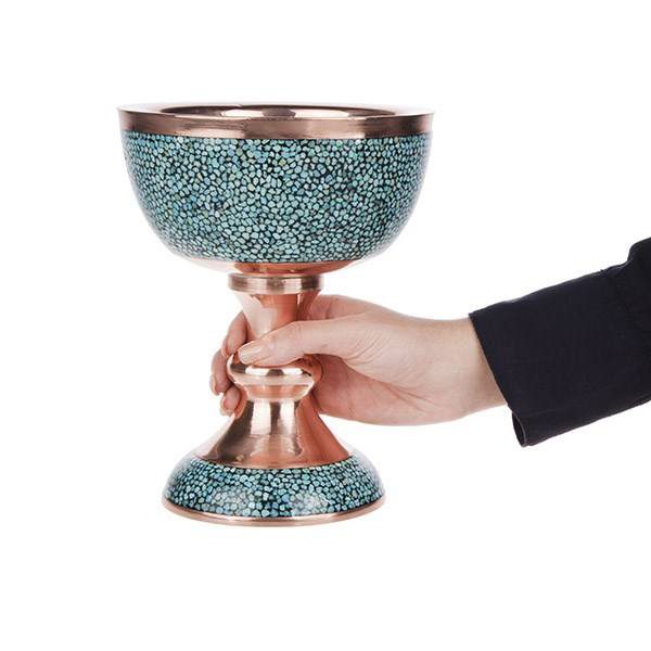 Persian Turquoise Goblet, Diamond Design 2