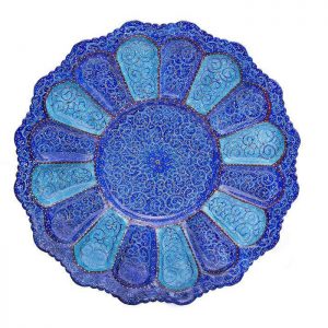 Minakari Persian Enamel Classy Bowl Plate Azure 10