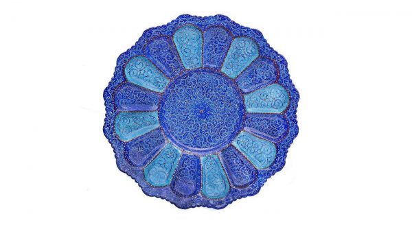 Minakari Persian Enamel Classy Bowl Plate Azure 4