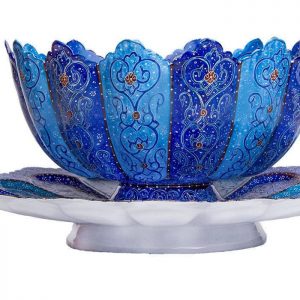 Minakari Persian Enamel Classy Bowl and Plate 12
