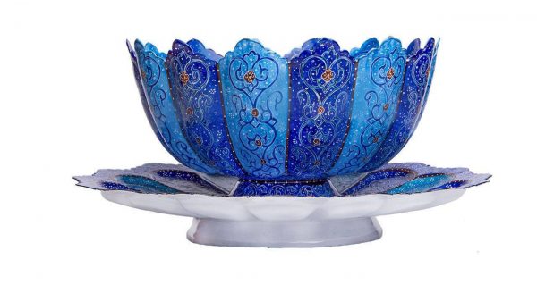 Minakari Persian Enamel Classy Bowl Plate Azure 6