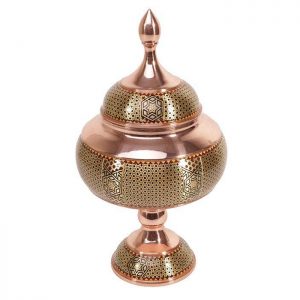 Persian Marquetry Khatam Kari Candy Dish Copper Diamond Design 7