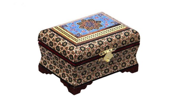 Persian Marquetry Khatam Kari Cosmos Jewelry Box 3