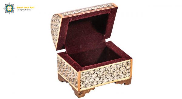 Persian Marquetry Khatam Kari Diamond Jewelry Box 4