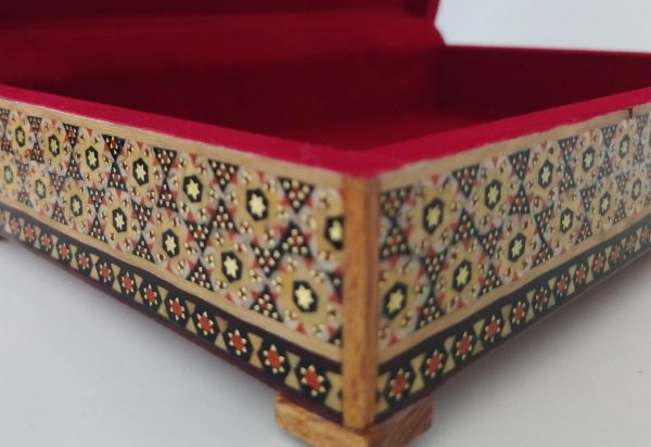 Persian Marquetry Khatam Kari Miniature Jewelry Box Flower sky Design 7