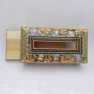 Persian Marquetry Spoon & Fork Box and Tissue Box Set, Eastern Design 11