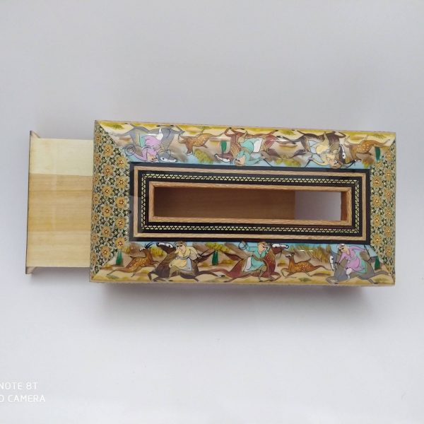 Persian Marquetry Spoon & Fork Box and Tissue Box Set, Eastern Design 6