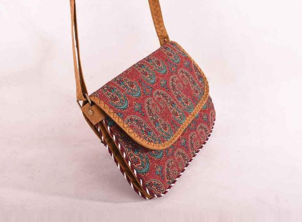 Termeh Luxury Small Shoulder Bag, Red texture