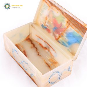 Persian Marble Box Master of Music Painting 5