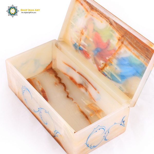 Persian Marble Box Master of Music Painting 2