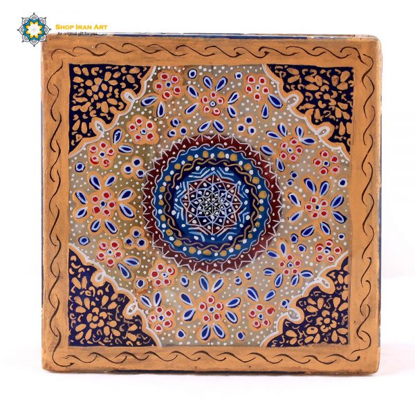 Persian Marble Ring Box Flowers Painting 2