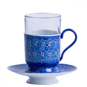 Minakari Persian Enamel Cup, Sky Design 7