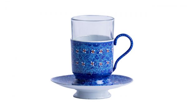 Minakari Persian Enamel Cup, Sky Design 3