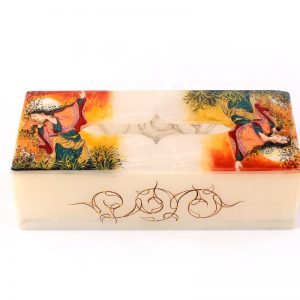 Persian Marble Tissue Box, Dancing Women Design 6