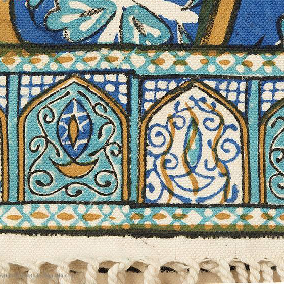 Persian Qalamkar ( Tapestry ) Tablecloth, Sheikh Lotfollah Mosque Dome Design 6