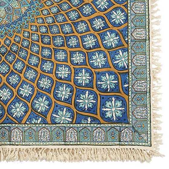 Persian Qalamkar ( Tapestry ) Tablecloth, Sheikh Lotfollah Mosque Dome Design 3