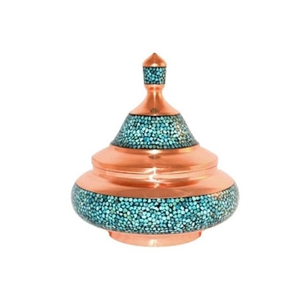 Persian Turquoise Candy Dish, Little Bird Design 3