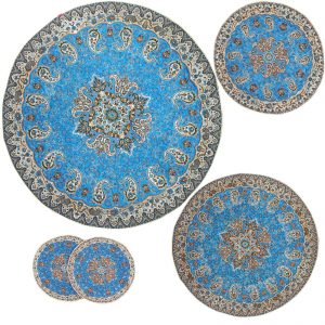 Mantel de lujo Termeh, diseño de atlas (5 piezas) 9