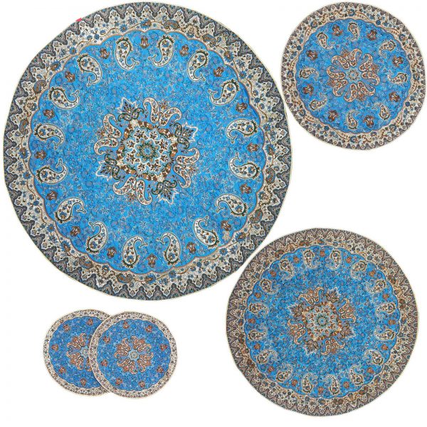 Mantel de lujo Termeh, diseño de atlas (5 piezas) 5