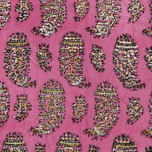 Persian Qalamkar Tablecloth, Pink Circle Design 8