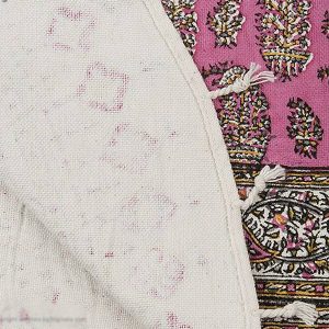 Persian Qalamkar Tablecloth, Pink Circle Design 9