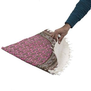 Persian Qalamkar Tablecloth, Pink Circle Design 10