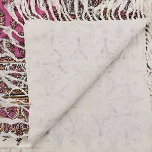 Persian Qalamkar ( Tapestry ) Tablecloth, Pink Design 9