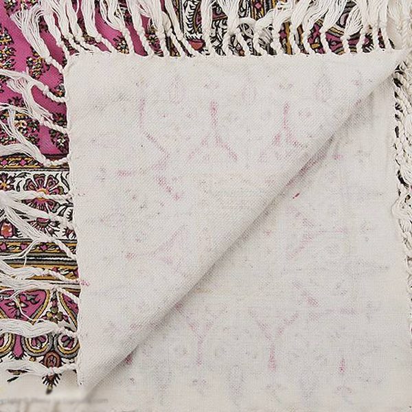 Persian Qalamkar ( Tapestry ) Tablecloth, Pink Design 5