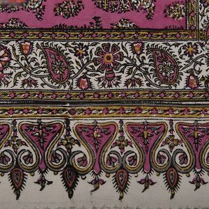 Persian Qalamkar ( Tapestry ) Tablecloth, Pink Design 10