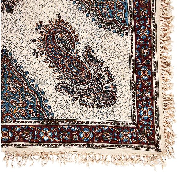Mantel persa Qalamkar (tapiz), diseño de árbol 3