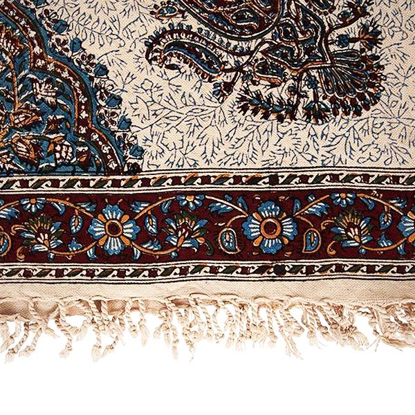 Mantel persa Qalamkar (tapiz), diseño de árbol 6