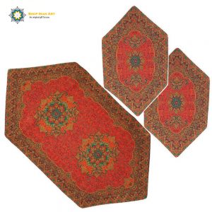 Mantel de lujo Termeh, diseño rojo (4 piezas) 7