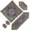 Mantel de lujo Termeh, diseño de piedra azul (5 piezas) 1