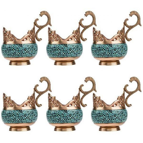 Turquoise Tea Set on Copper, Royal Design 5