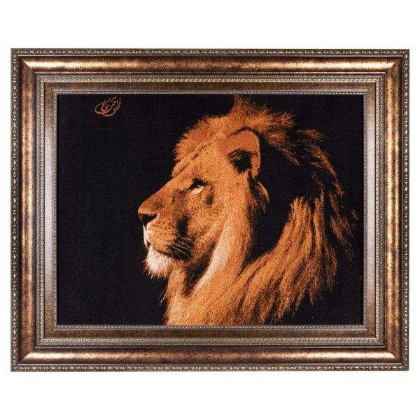 Persian Wall Carpet: The Lion (Handmade) 3