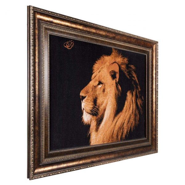 Persian Wall Carpet: The Lion (Handmade) 5