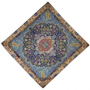 Termeh Luxury Tablecloth, Blue Stone Design (5 PCs) 10