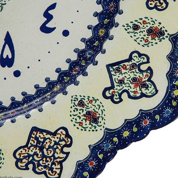 Handmade Minakari Wall Clock, Persian Numbers 4