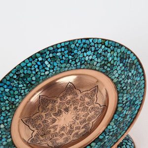 El plato de caramelo turquesa persa, el diseño estrella 13
