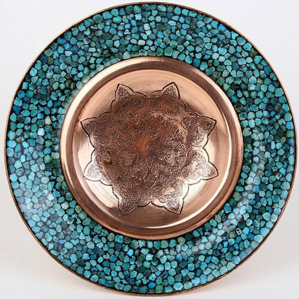 Persian Turquoise Candy Dish, Star Design 8
