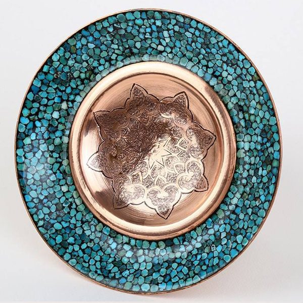 Persian Turquoise Candy Dish, Star Design 9
