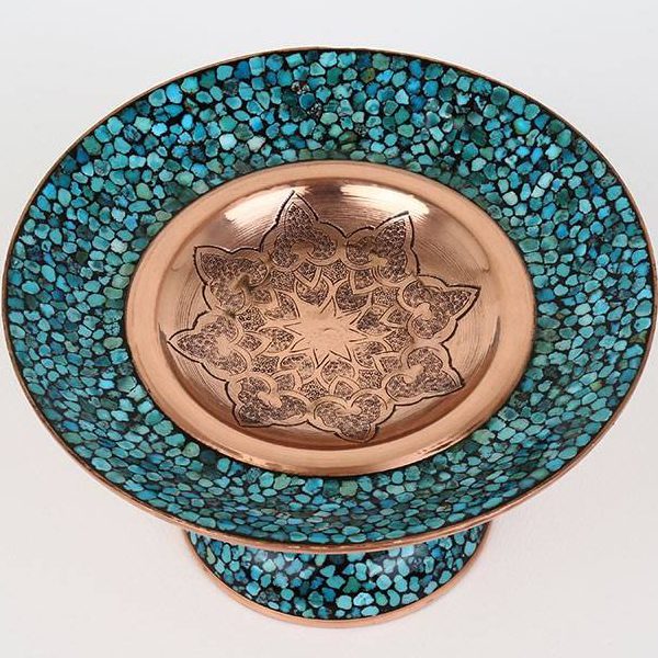 Persian Turquoise Candy Dish, Star Design 3