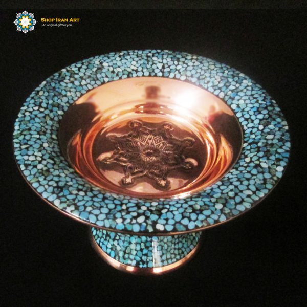 El plato de caramelo turquesa persa, el diseño estrella 9